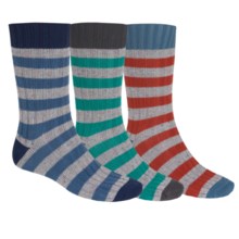 60%OFF メンズカジュアルソックス PACT灯台紙吹雪ストライプワークソックスギフトボックス - 軽量、3パック（男性用） PACT Lighthouse Confetti Stripe Work Socks Gift Box - Lightweight 3-Pack (For Men)画像